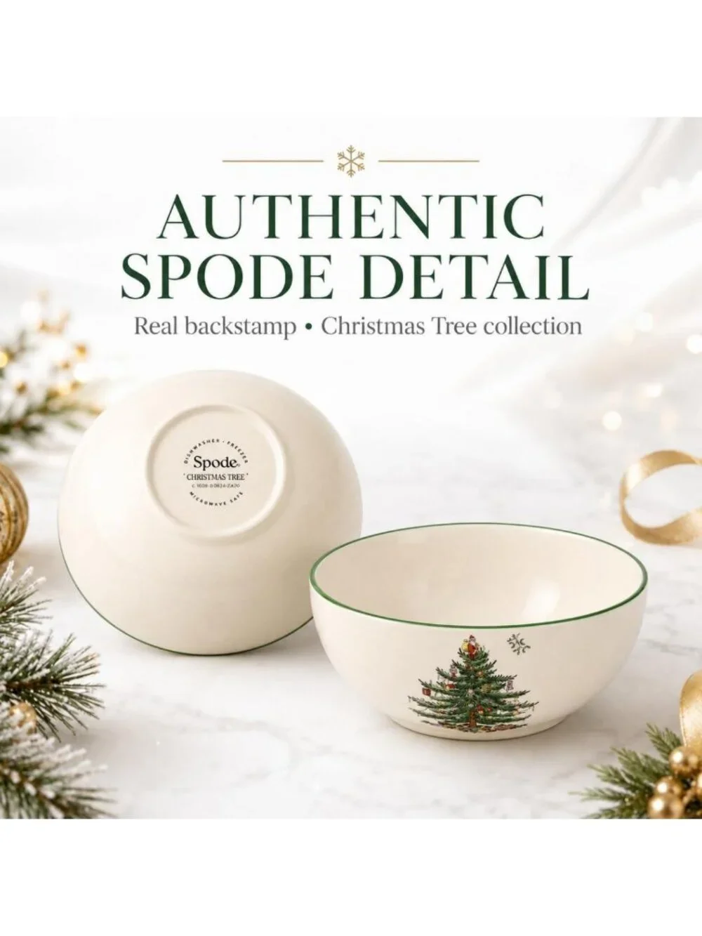 Large Round Christmas Tree Bowl - Festive Holiday Decor, Perfect for Serving